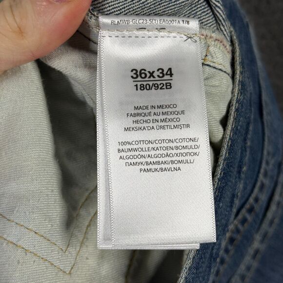 Polo Ralph Lauren Jeans Mens 36x34 Blue Hampton Straight Medium Wash Selvedge - Picture 6 of 16